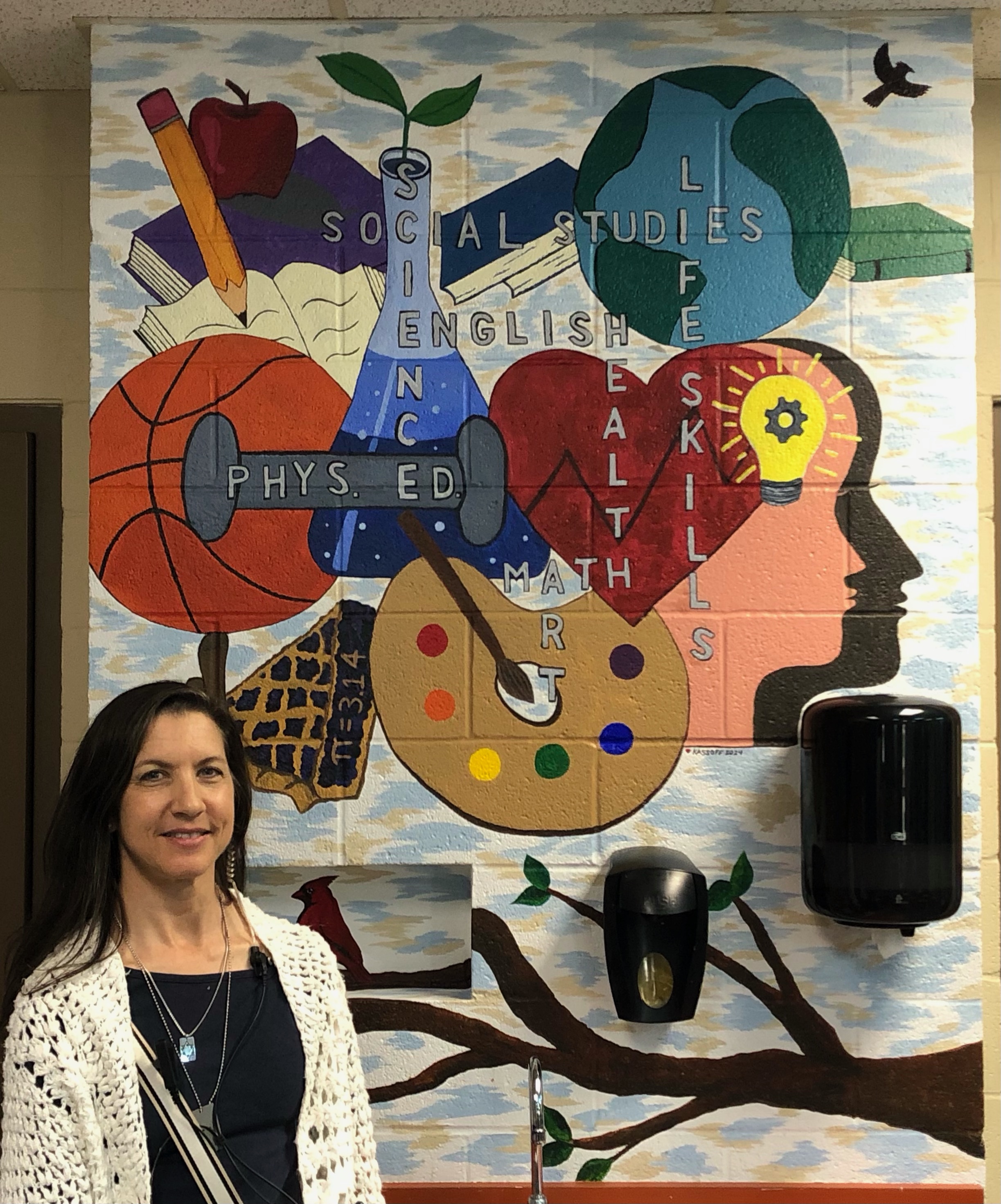 Juvenile Court is very excited to share the new murals in the Detention Center and Education Classroom. Judge DeLeone congratulates Marla Kassoff, Education Services Art Teacher, on her great work.