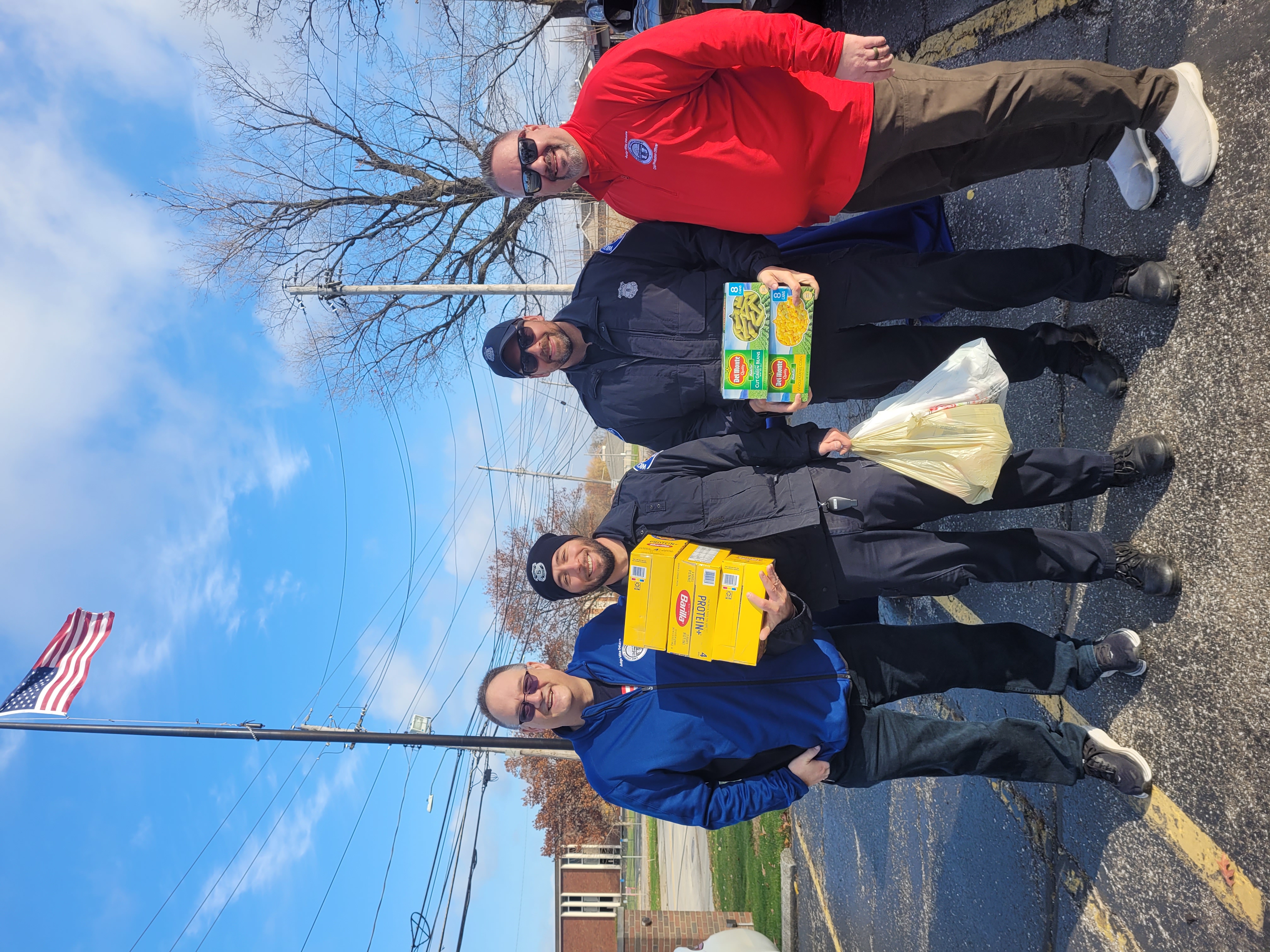 Judge Mike DeLeone and Chief Probation Officer Frank Zupancic dropped off donations for the Wickliffe Police Department