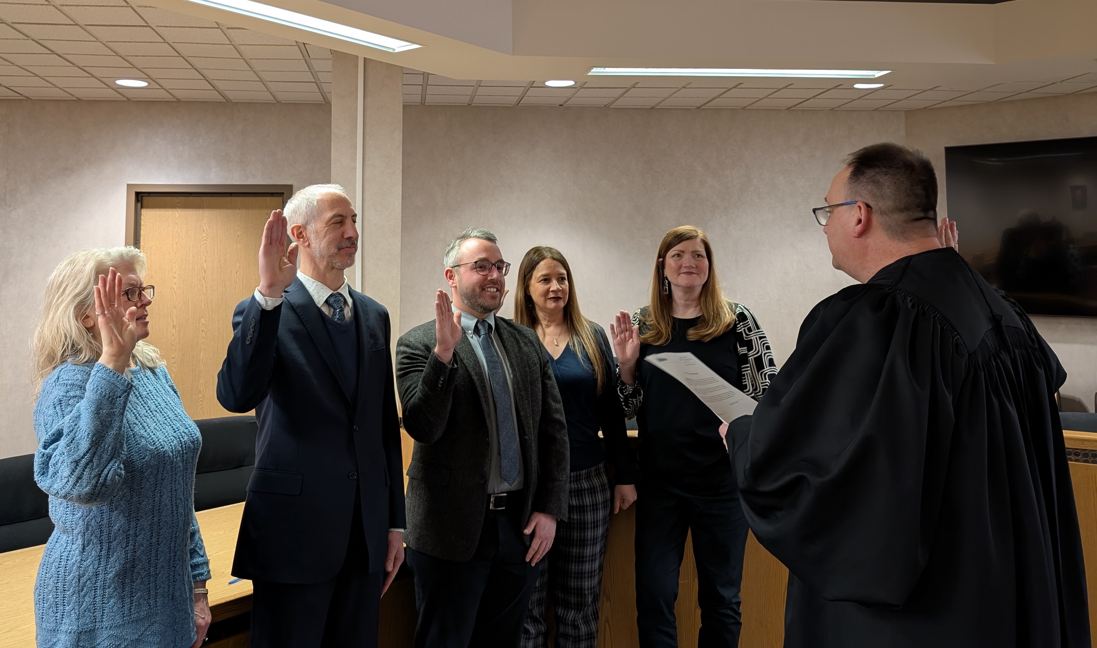 Judge DeLeone administers Oaths of Office for the Juvenile Court Intake Staff.