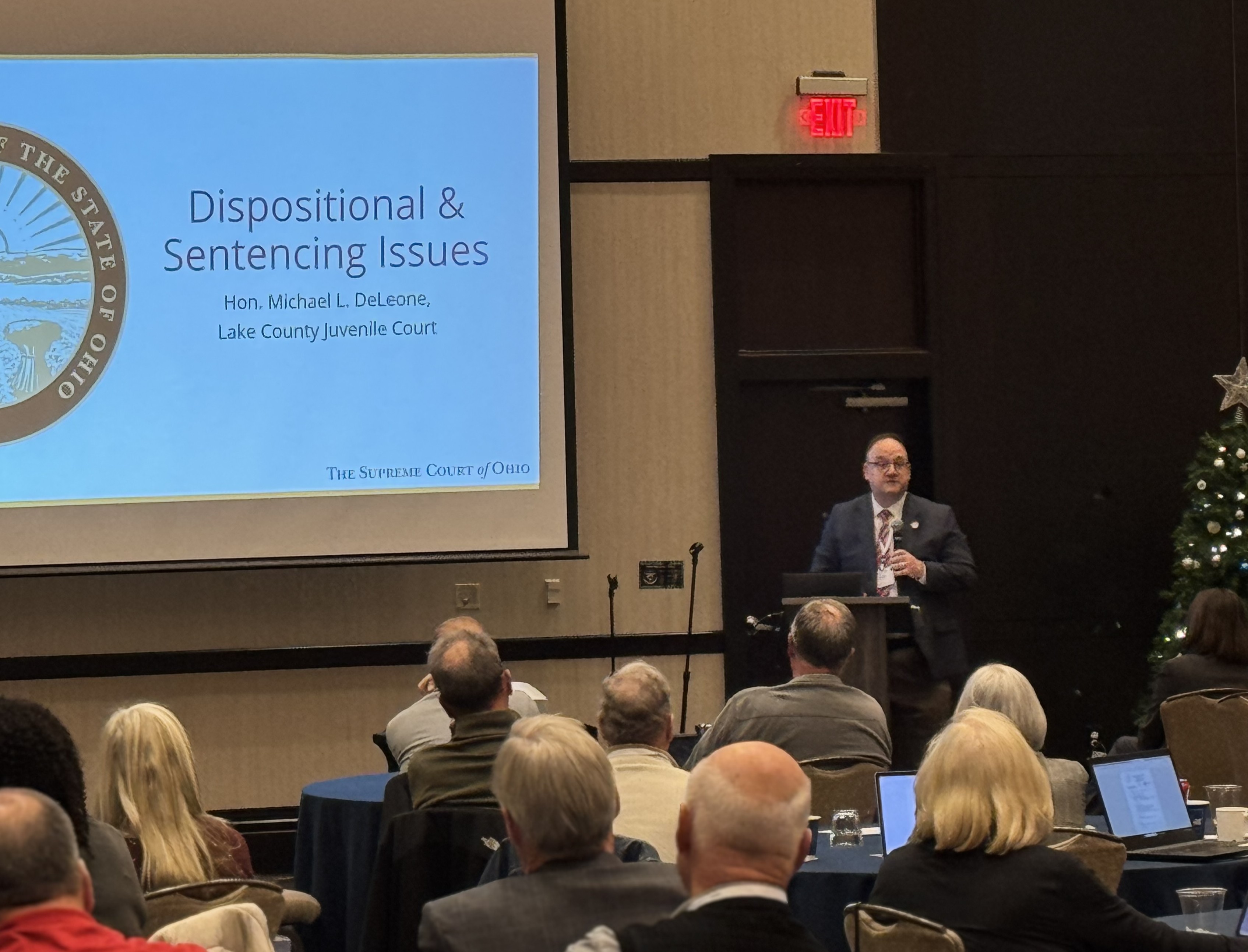 Judge DeLeone presenting at Conference