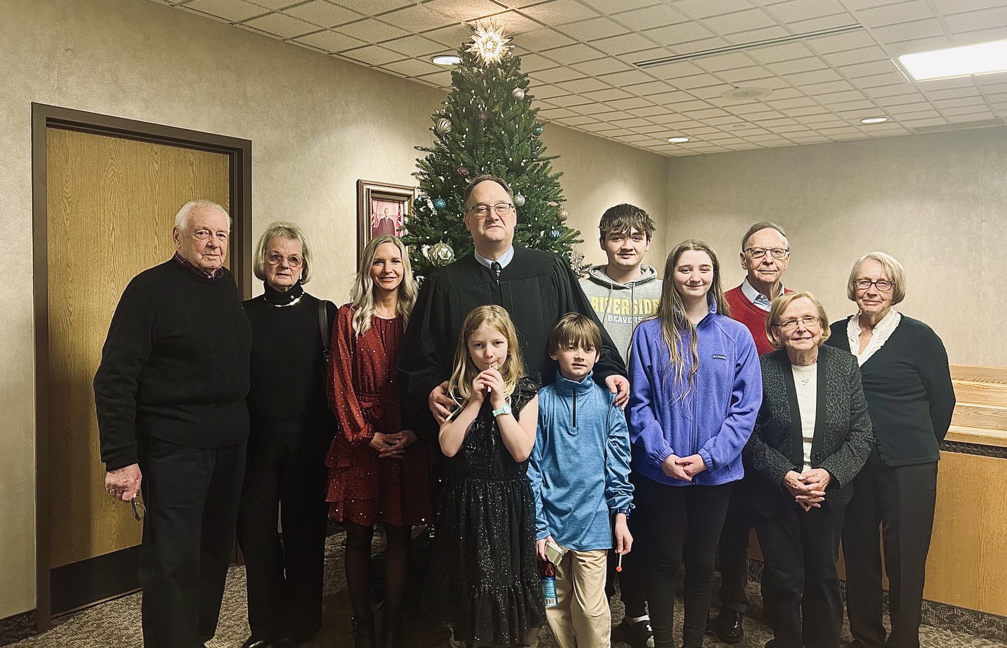 Judge Deleone being sworn in on December 20th, 2024