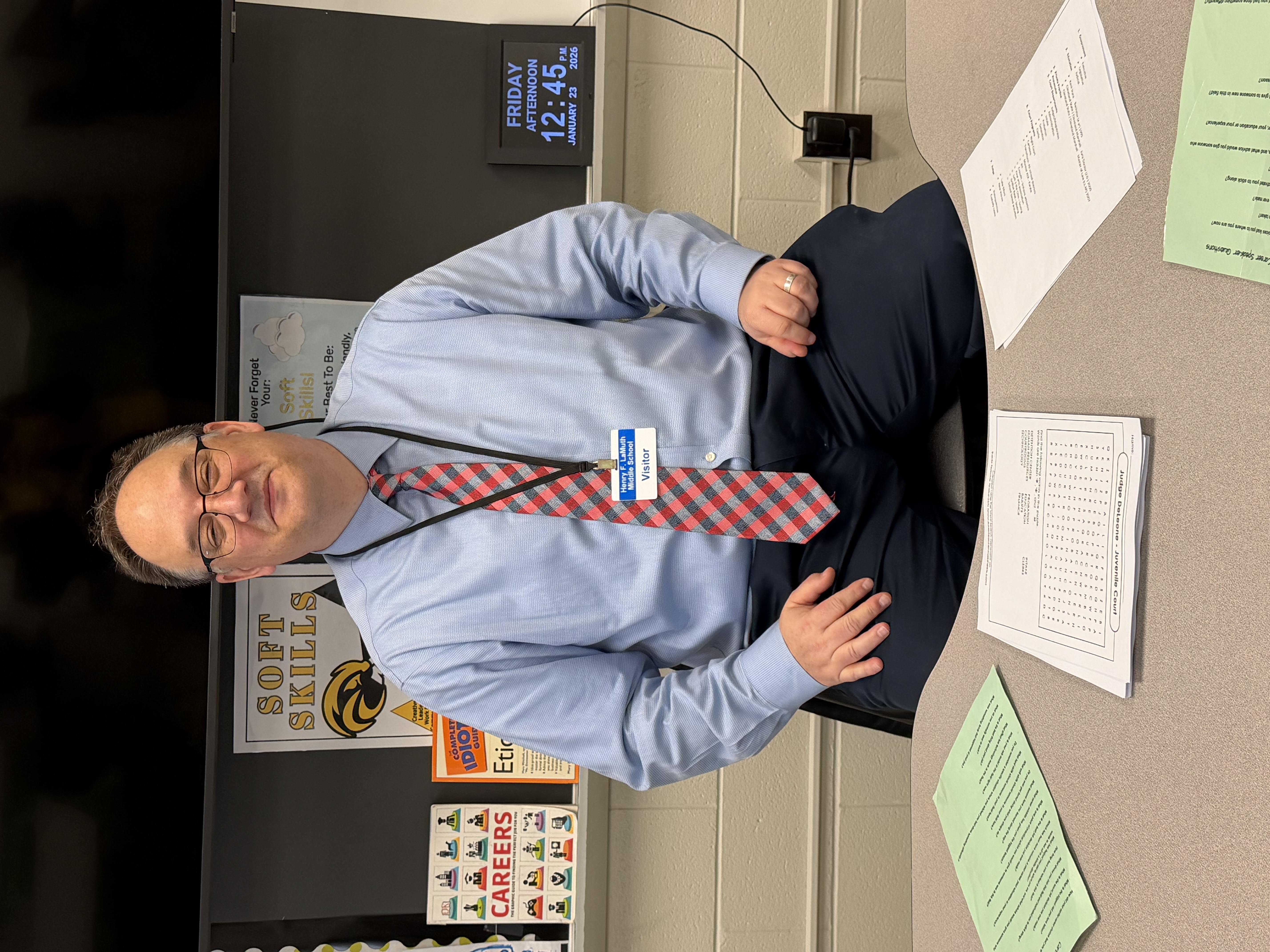 Judge DeLeone at LaMuth Middle School