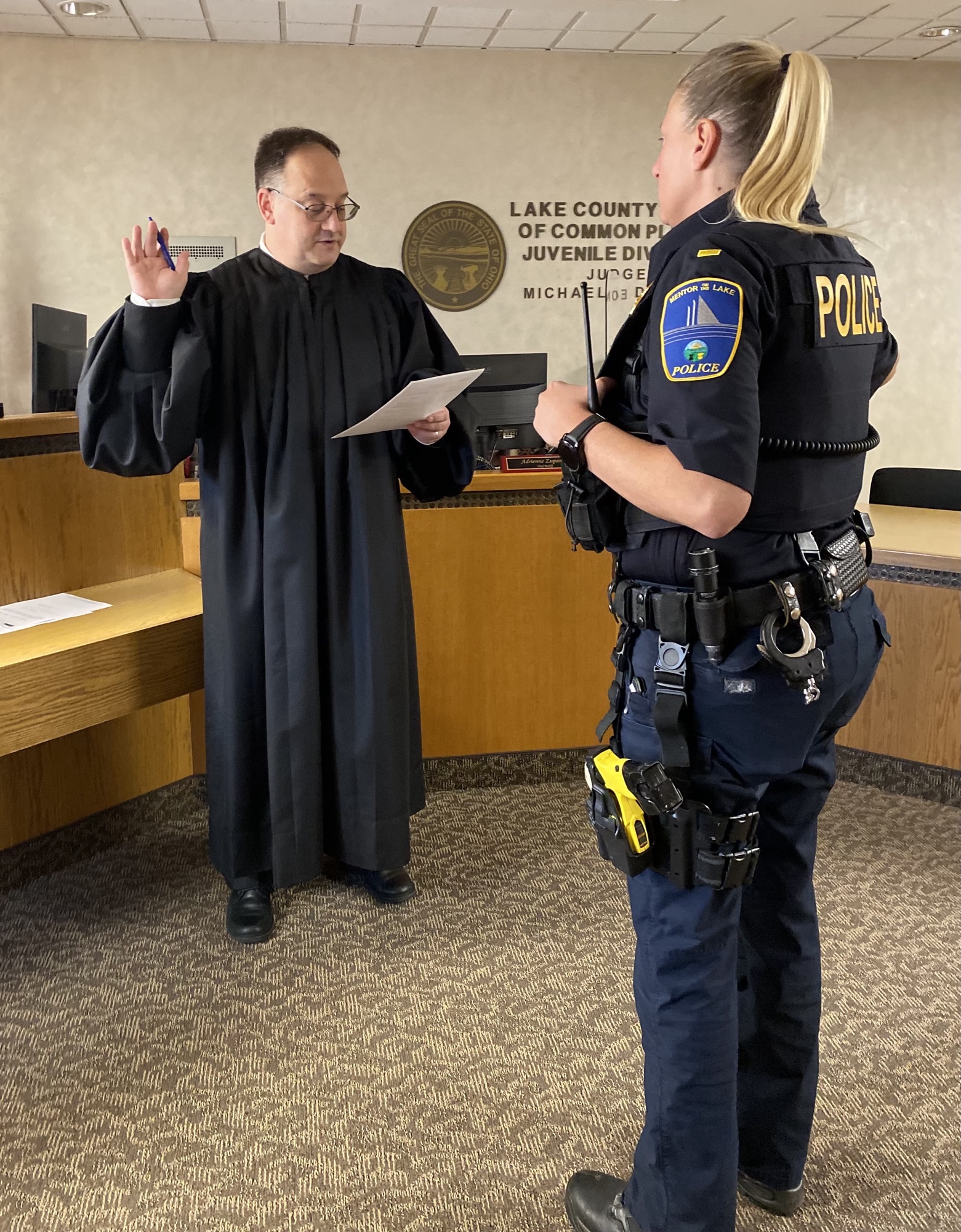 Mentor On The Lake Police Department Swearing In