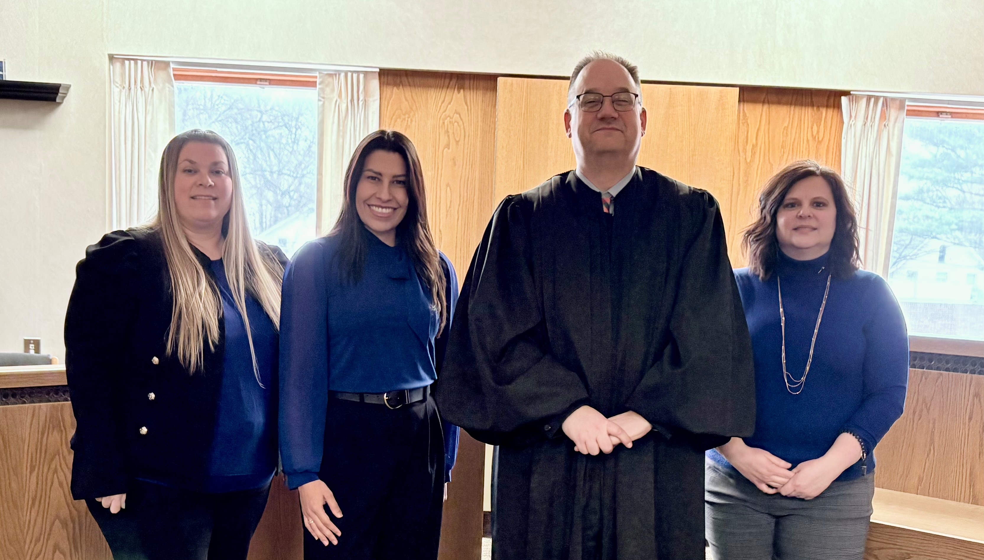Judge DeLeone administers Oaths of Office for his Personal Staff.
