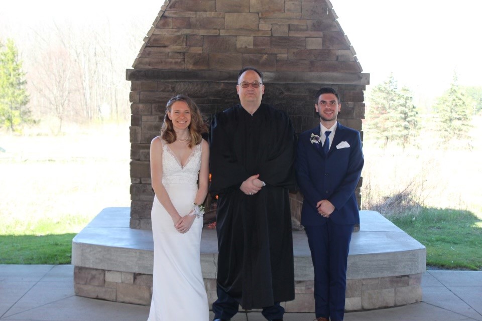 Congratulations to Brandon Mark McCoy and Cameron Lee Gmitra on their beautiful wedding day, April 13,2024. Judge Michael L. DeLeone Officiating